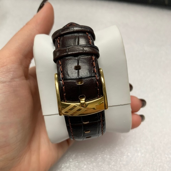 NEW Joseph Abboud Men's Leather Brown Croc Watch - Picture 3 of 6